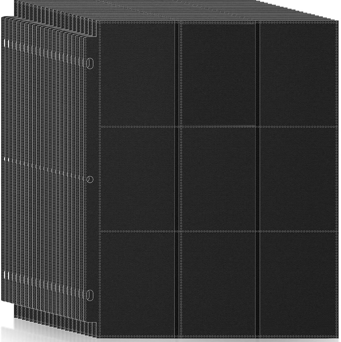 100 Pack Black Binder Sheets