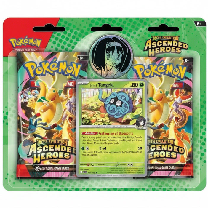 Pokemon Ascended Heroes Mega Evolution Erika's Tangela 2-Pack Blister