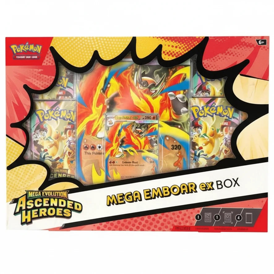 Pokemon Ascended Heroes Mega Evolution Mega Emboar ex Box
