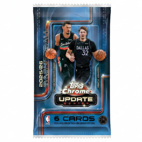 2025 Topps Chrome Basketball Update Mega Box Single Pack