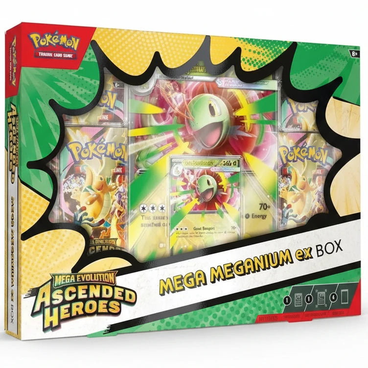 Pokemon Ascended Heroes Mega Evolution Mega Meganium ex Box